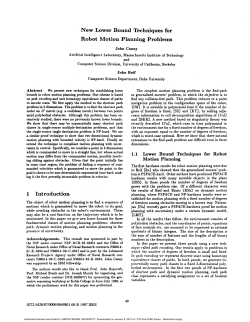New Lower Bound Techniques for Robot Motion Planning ProblelDs
