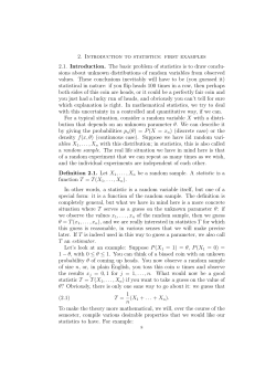 2. Introduction to statistics: first examples 2.1. Introduction. The basic