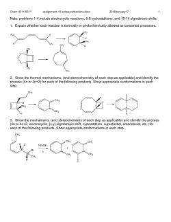 Sykes CH12 Problems Pericyclic Reactions