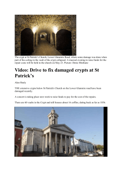 The crypt at Patrick`s Church, Lower Glanmire