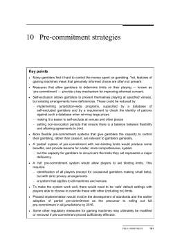 Chapter 10 Pre-commitment strategies - Volume 1