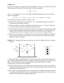 Problem 5.24 A particle is traveling in a straight line - Rose