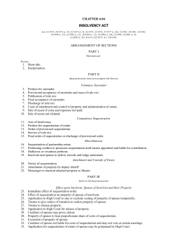 Insolvency Act - Deposit Protection Corporation Zimbabwe