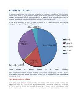 Major Natural Disasters in Sri Lanka