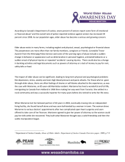 June 8th - World Elder Abuse Awareness Day