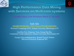 High Performance Data Mining with Services on Multi