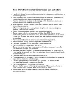 Safe Work Practices for Compressed Gas Cylinders