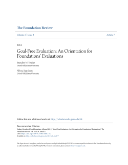 Goal-Free Evaluation: An Orientation for