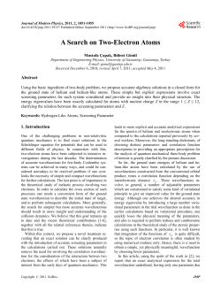 A Search on Two-Electron Atoms - Scientific Research Publishing