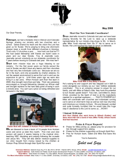 Dear Friends - In Deed And Truth Ministries