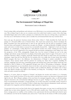 The Environmental Challenges of MegaCities