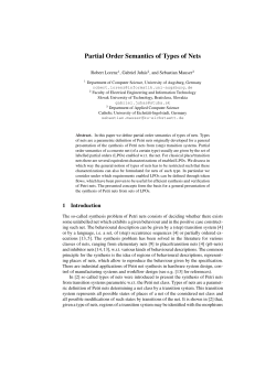 Partial Order Semantics of Types of Nets