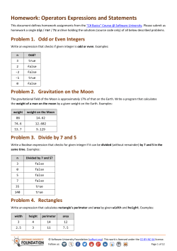 C# Basics - Homework