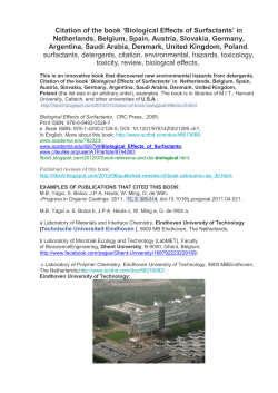 Biological Effects of Surfactants