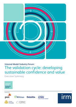 The validation cycle - The Institute of Risk Management