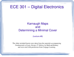 Lecture #8 - K-maps and Minimal Cover