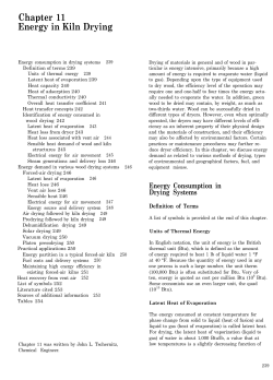 Chapter 11 Energy in Kiln Drying