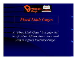 Gage Rules - Vermont Gage