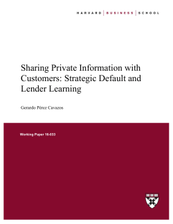 Sharing Private Information with Customers: Strategic Default and