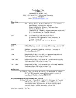 Curriculum Vitae - University of Wyoming