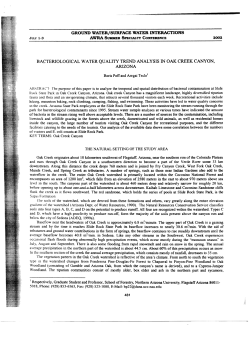 Bacteriological Water Quality Trend Analysis in Oak Creek Canyon