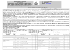 Department - Banaras Hindu University (BHU)