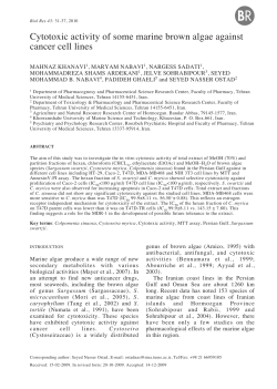 Cytotoxic activity of some marine brown algae against cancer cell lines