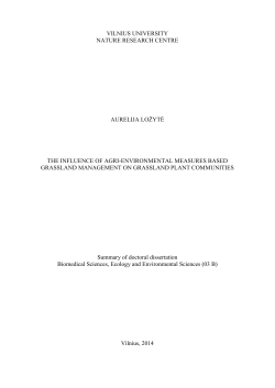 Grassland plant communities research