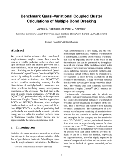 Benchmark Quasi-Variational Coupled Cluster Calculations