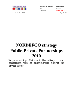 NORDEFCO Strategy PPP 2010