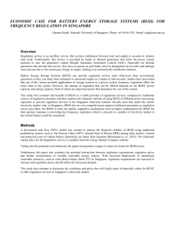 ECONOMIC CASE FOR BATTERY ENERGY STORAGE SYSTEMS