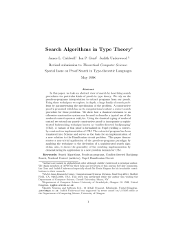 Search Algorithms in Type Theory