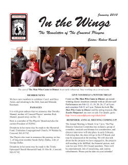 Jan 2010 - The Concord Players