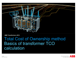 Total Cost of Ownership method Basics of transformer