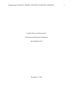 CONFLICT THEORY AND STRUCTURATION