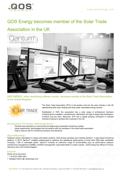 QOS Energy becomes member of the Solar Trade Association in the