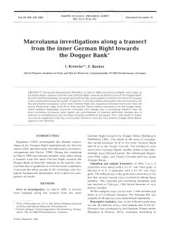 Macrofauna investigations along a transect from the inner German
