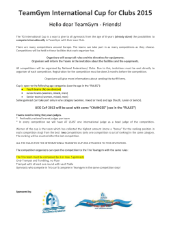 International Cup Invitation