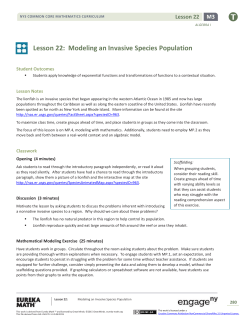 Algebra I Module 3, Topic D, Lesson 22: Teacher Version