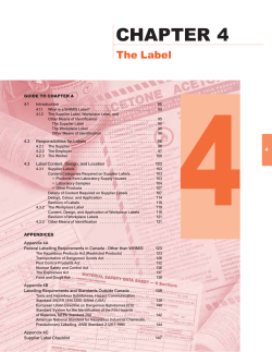 Chapter 4 - The Label