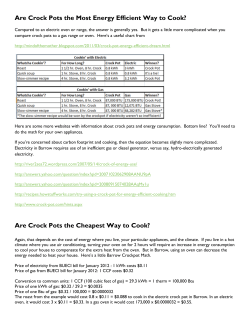 Are Crock Pots the Most Energy Efficient Way to Cook? Are Crock