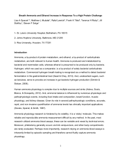 Breath Ammonia and Ethanol Increase in Response To a High