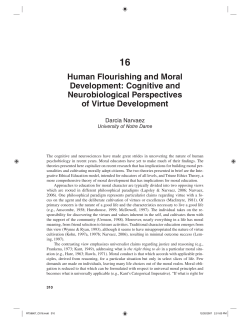 Human Flourishing and Moral Development: Cognitive and