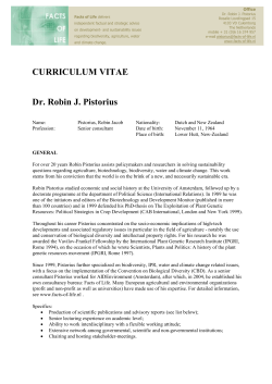 CV Robin Pistorius