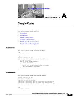 Sample Codes