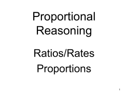 Proportional Reasoning