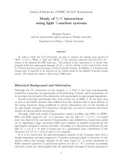 Study of &Sigma;-N interaction using light &Sigma;-nuclear systems - J-PARC