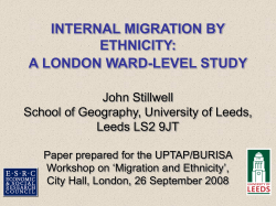 a London ward-level study, Presentation at the UPTAP