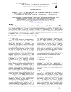 EFFECT OF UV-C RADIATION ON ANTIOXIDANT ENZYMES IN