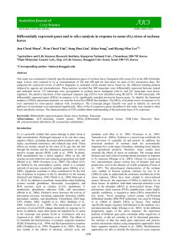 Differentially expressed genes and in silico analysis in response to